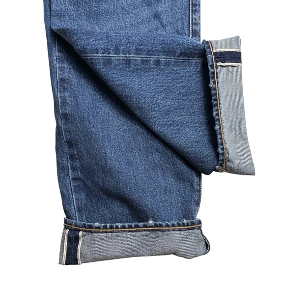 Levis 501 ST Big E Premium Denim Jeans Mens 38x32 Slim Taper Selvedge Button Fly - Picture 7 of 16